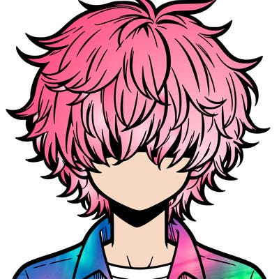 manga boy fluffy hair covering his eyes