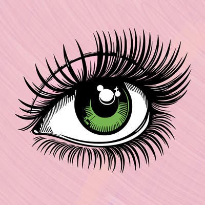 realistic eye long eylashes