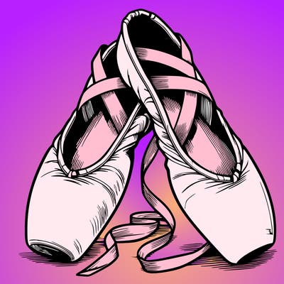 realistic ballet pointe shoes