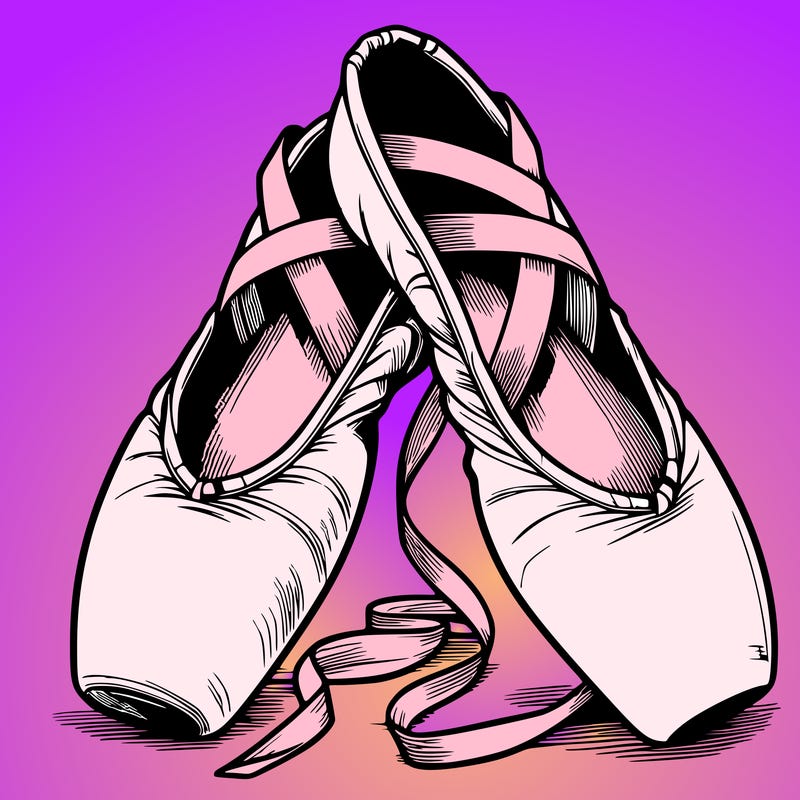 realistic ballet pointe shoes
