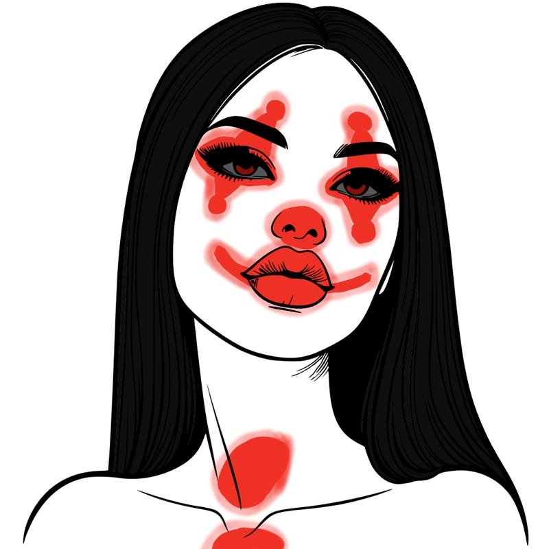 realistic woman with full lips