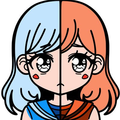 a split of a girl