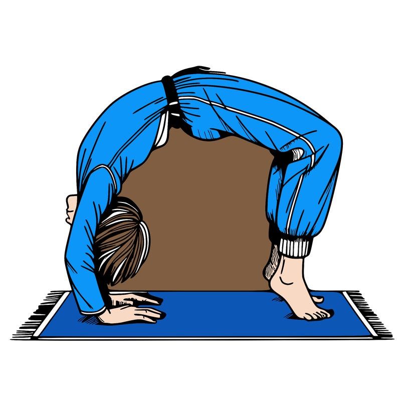 a realistic girl doing a back bend