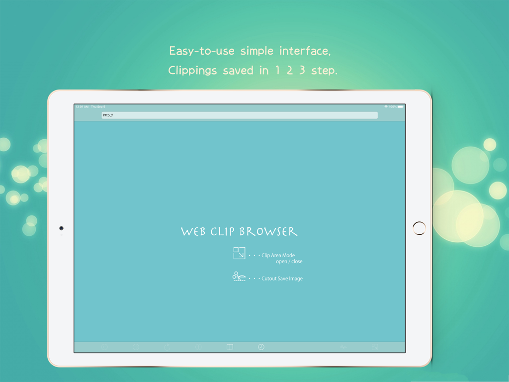 WebClipBrowser for iPad - WebClipBrowser for iPad app interface showing the clip area and cutout save features