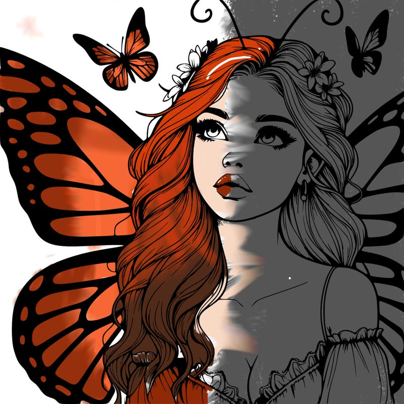 butterfly fairy realistic girl