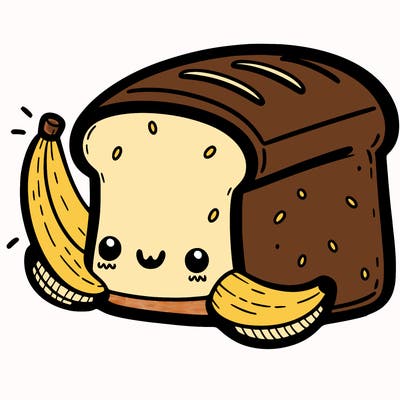 cute banana bread