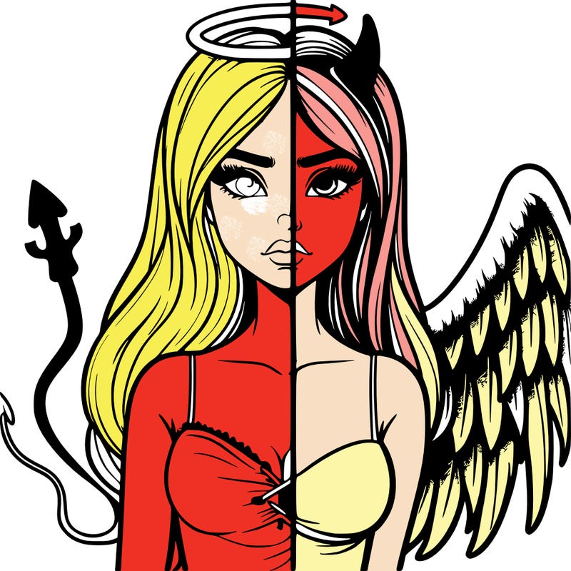 devil vs angel realistic girl