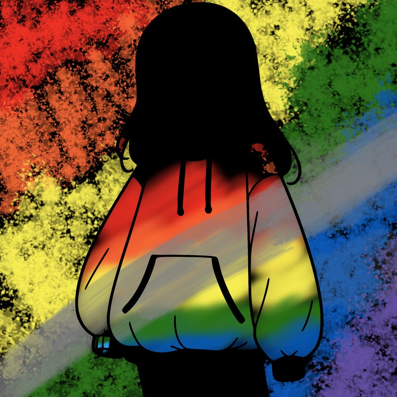 girl with big sweatshirt