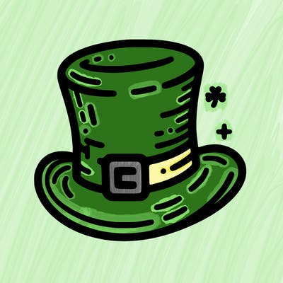 st patrick hat with thin lines