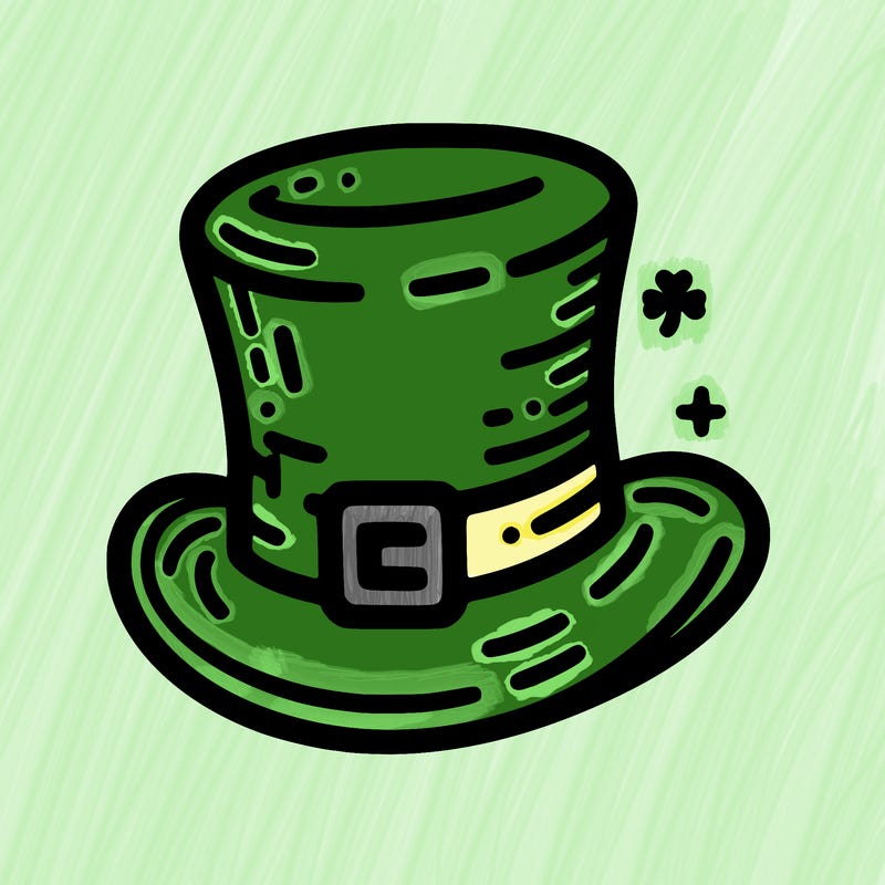 st patrick hat with thin lines
