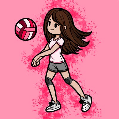 volleyball girl realistic