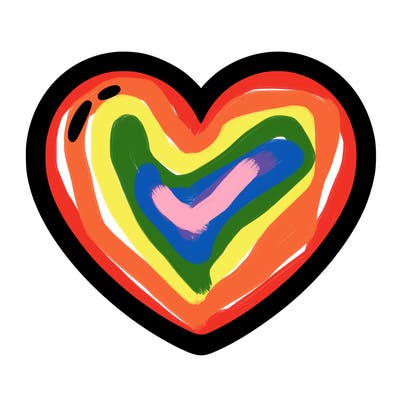 a blank heart