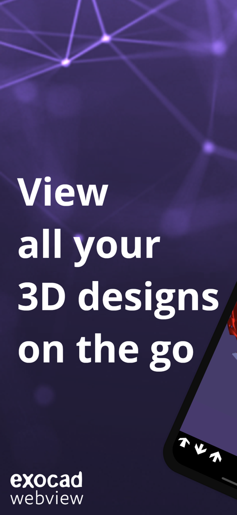 exocad webview - 모바일 기기에서 3D 디자인을 보는 exocad webview 앱 화면