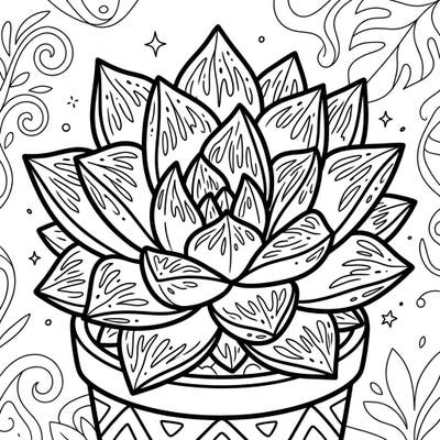 Immerse yourself in the beauty of nature with this exquisite Haworthia succulent coloring page. Its intricate leaf patterns and decorative pot offer a delightful artistic challenge for all ages.