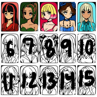 girls that look diffrent anime