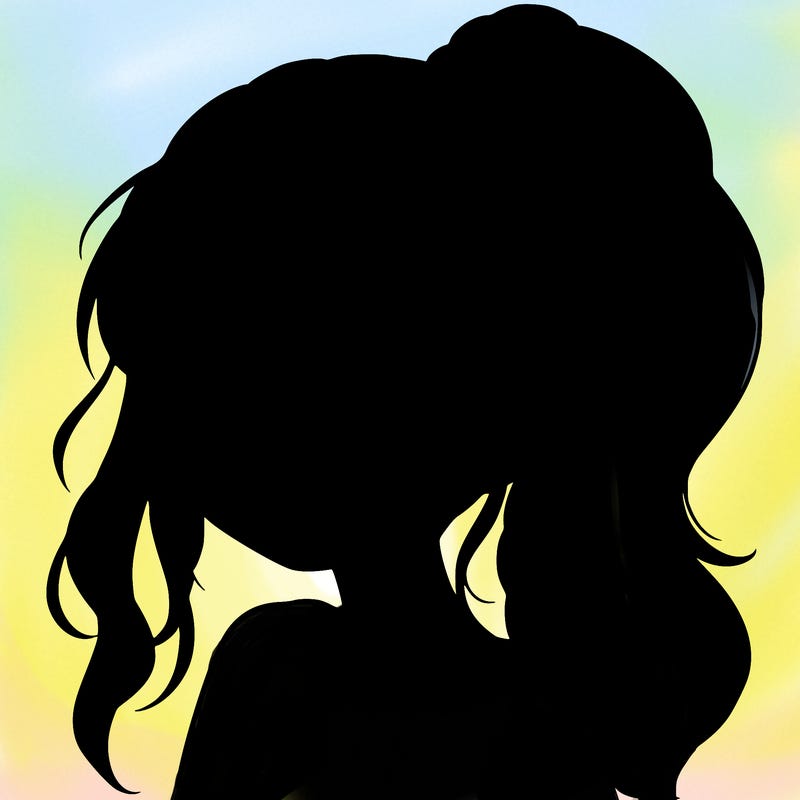 realistic girl with ponytail