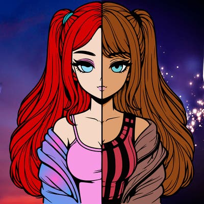 realistic girl split