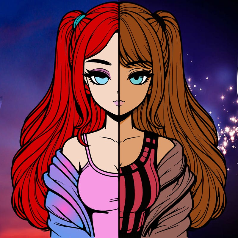 realistic girl split