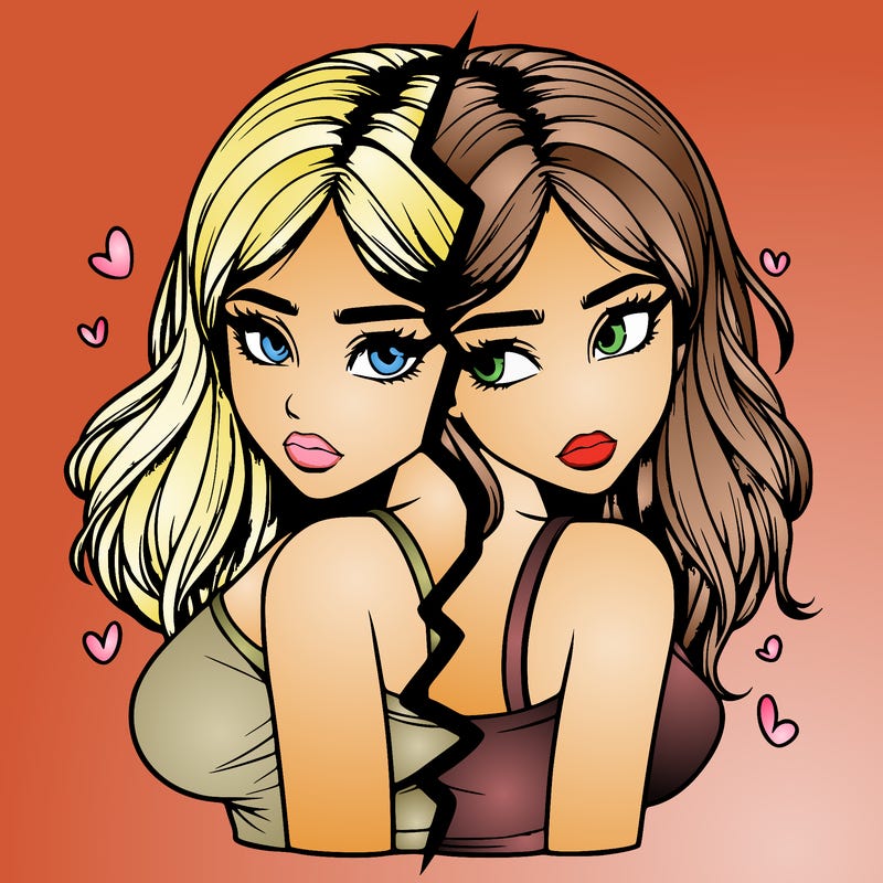 realistic girl split