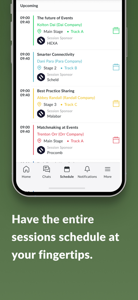 Mining Indaba 2026 mobile app sessions schedule interface