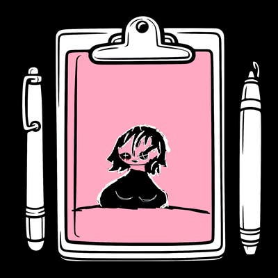 blank clip board with pen