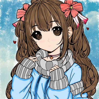 cute anime realistic girl