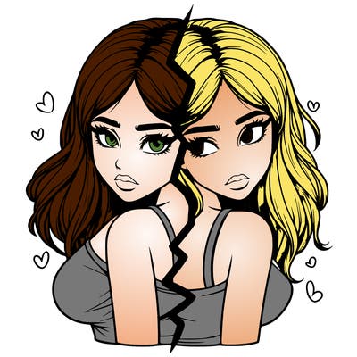 realistic girl split