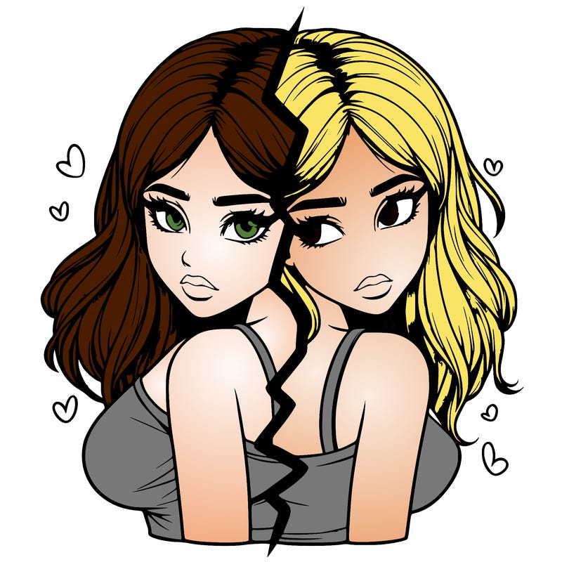 realistic girl split