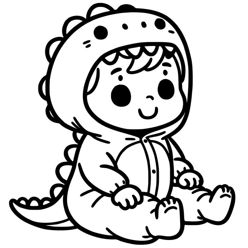 baby in a dinosaur costume