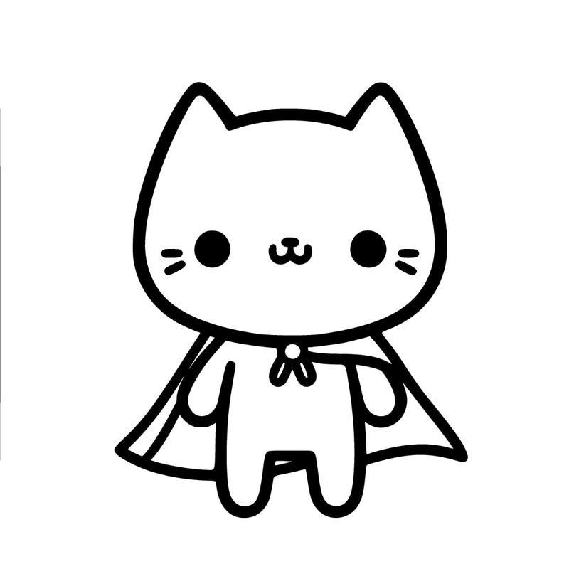 cat with a cape on