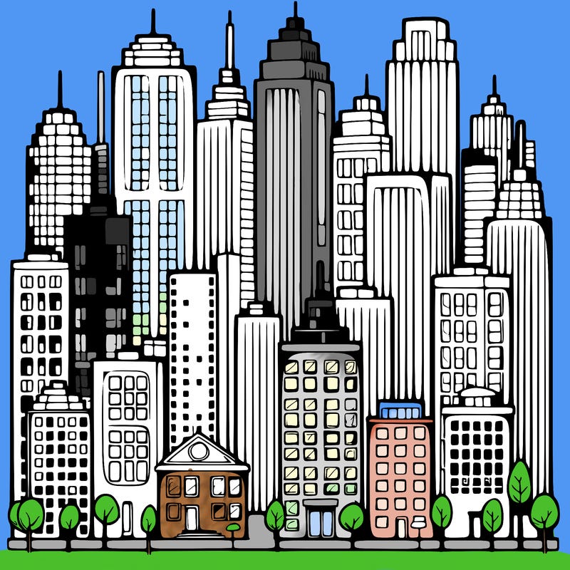 a city with skyscrapers
