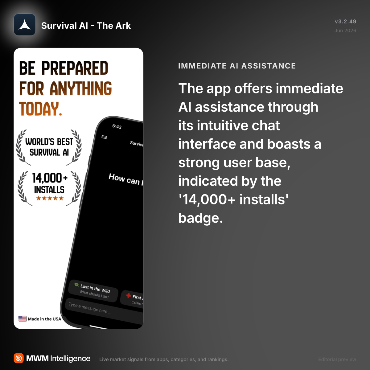 Survival AI - The Ark - Reference App | MWM