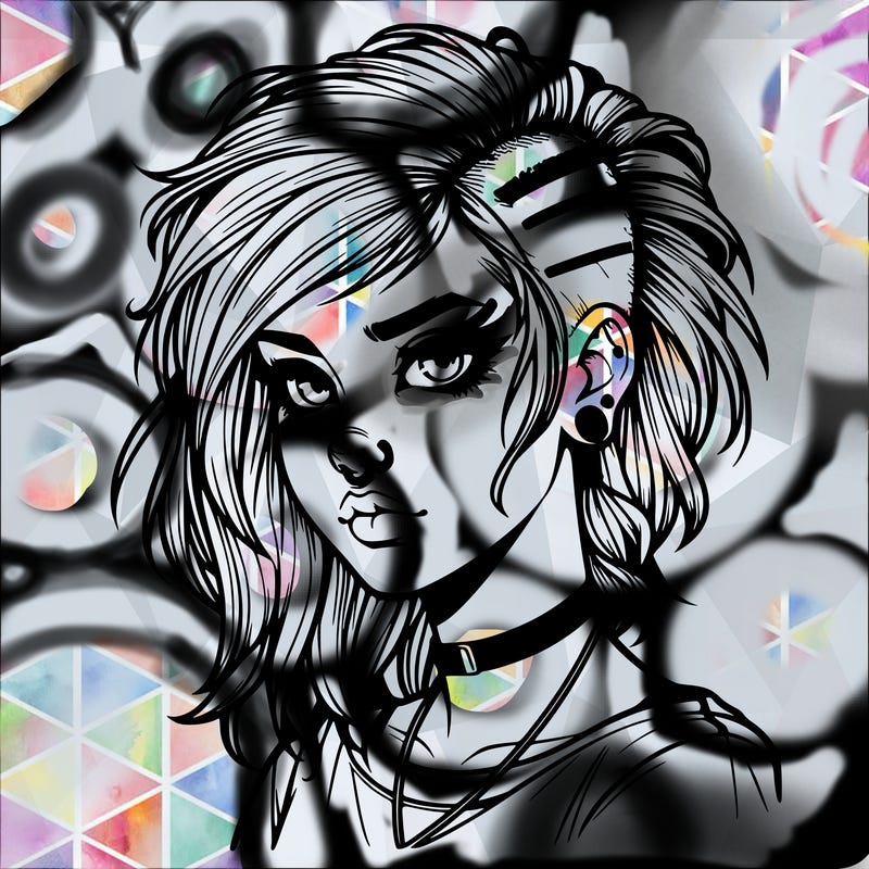 realistic punk style girl