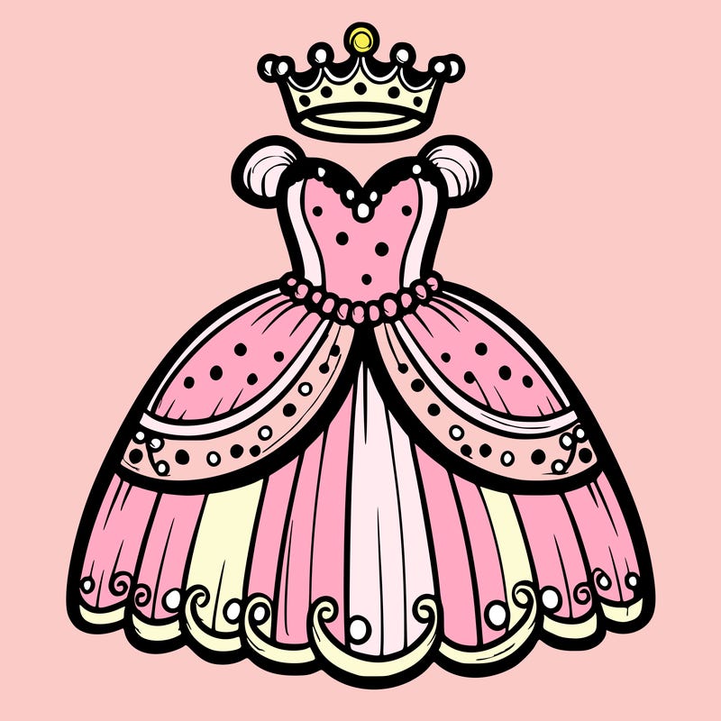 gown with tiara