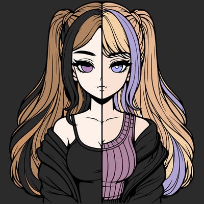 realistic girl split