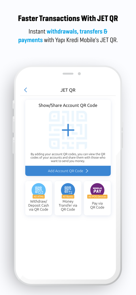 Yapı Kredi Mobile - Yapı Kredi Mobile JET QR-Schnittstelle für schnelle Banktransaktionen