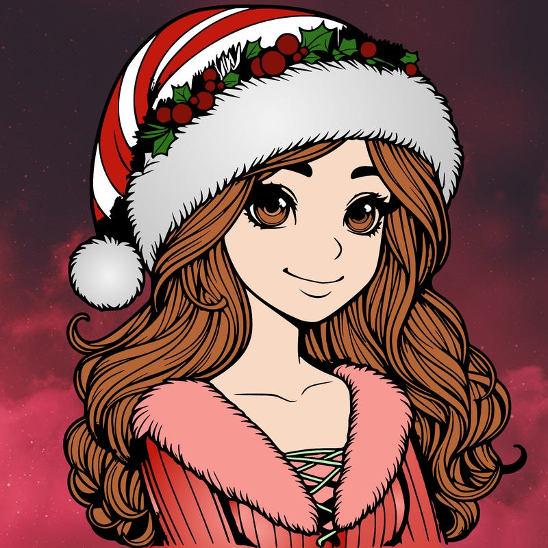 realistic christmas  girl