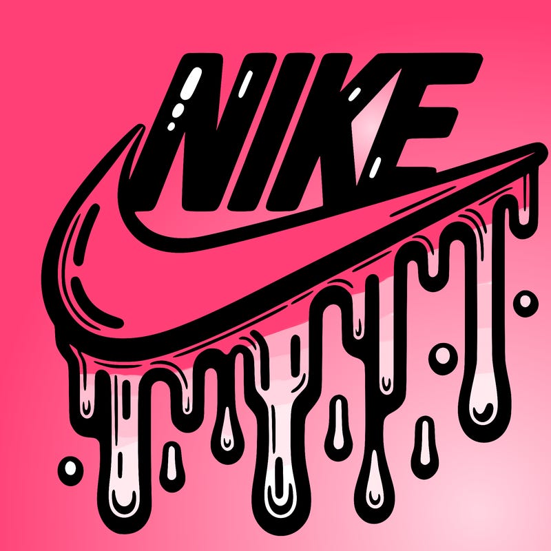 dripping nike logo