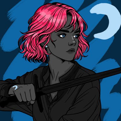 realistic girl with a sword