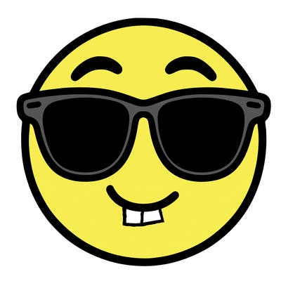 emoji with sunglasses