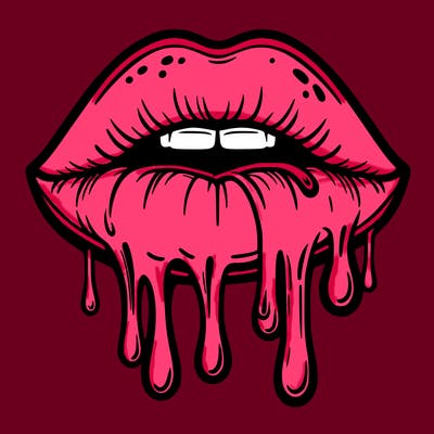 dripping lips