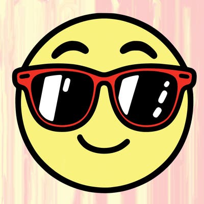 emoji with sunglasses