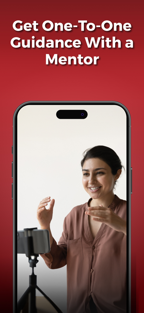Padhanisa: Learn to Sing Songs - A woman professional music mentor providing one-on-one singing guidance on a smartphone screen.