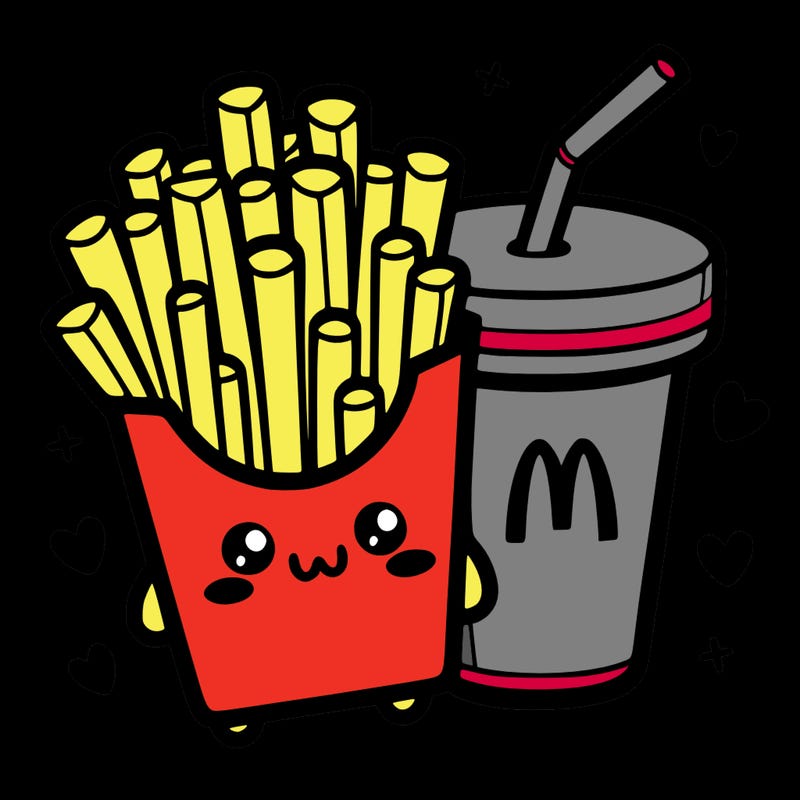 cute mcdonalds meal happy meal fries