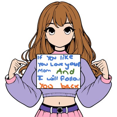 girl holding a blank sign in a long sleeve crop top