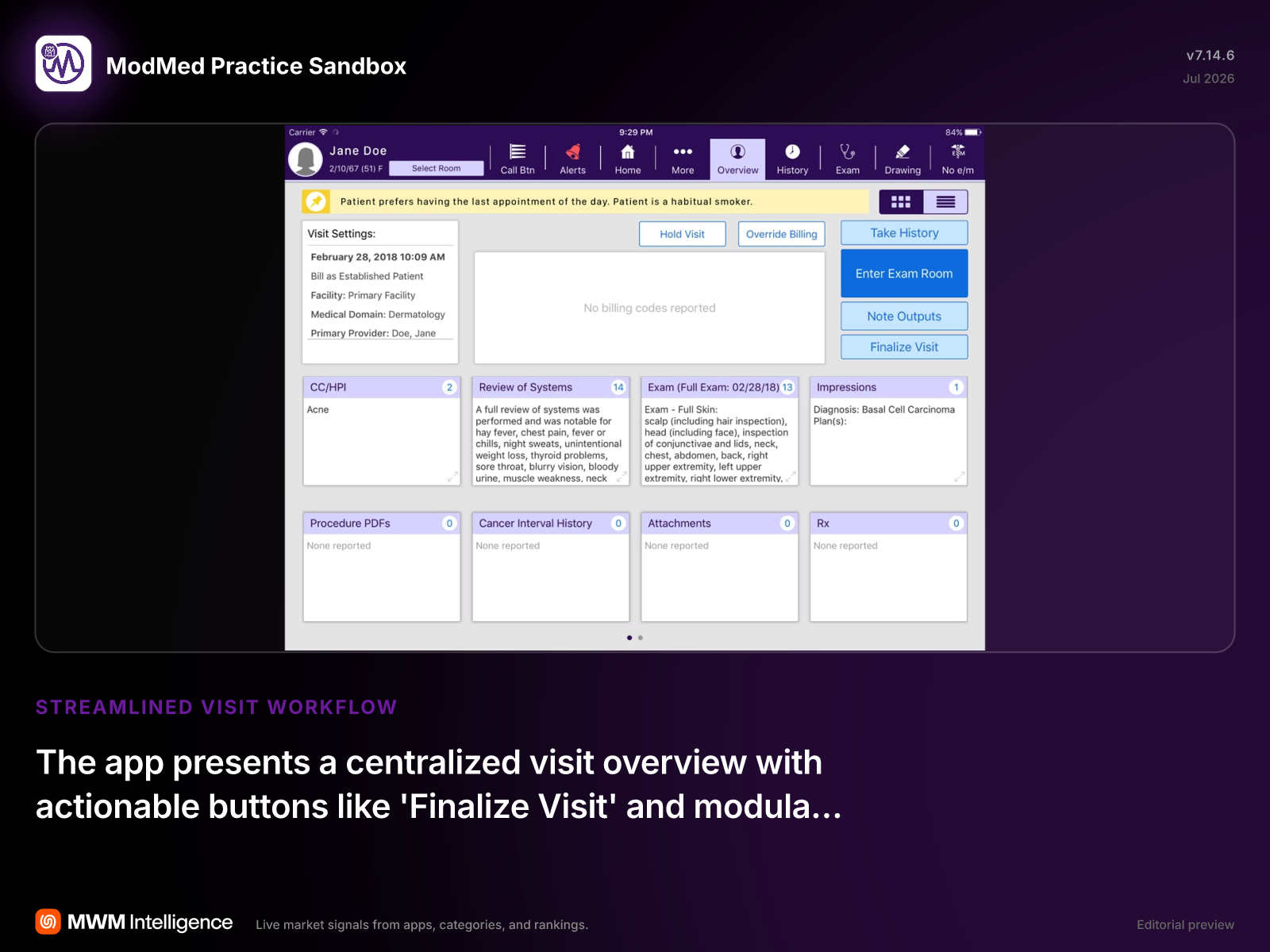 ModMed Practice Sandbox - Medical App | MWM