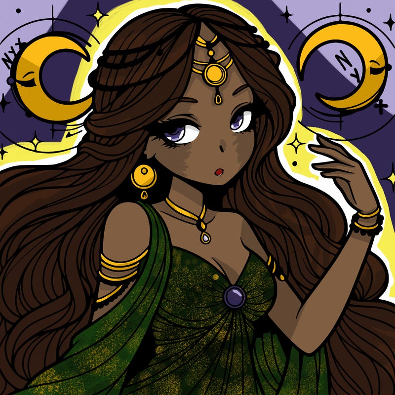 a beautiful goddess of the night nyx