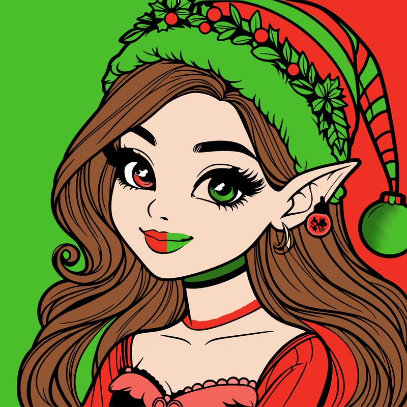 christmas girl elf realistic