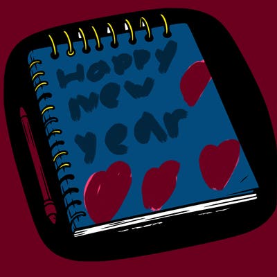 a blank sketch pad