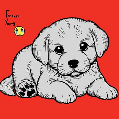 a cute realistic puppy